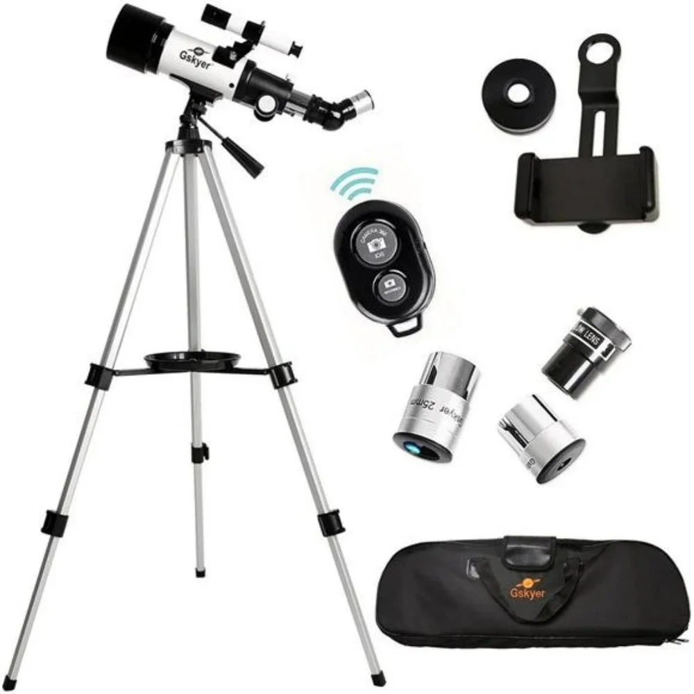 Telescope, 70mm Aperture 400mm AZ Mount Astronomical Refracting Telescope, Kid